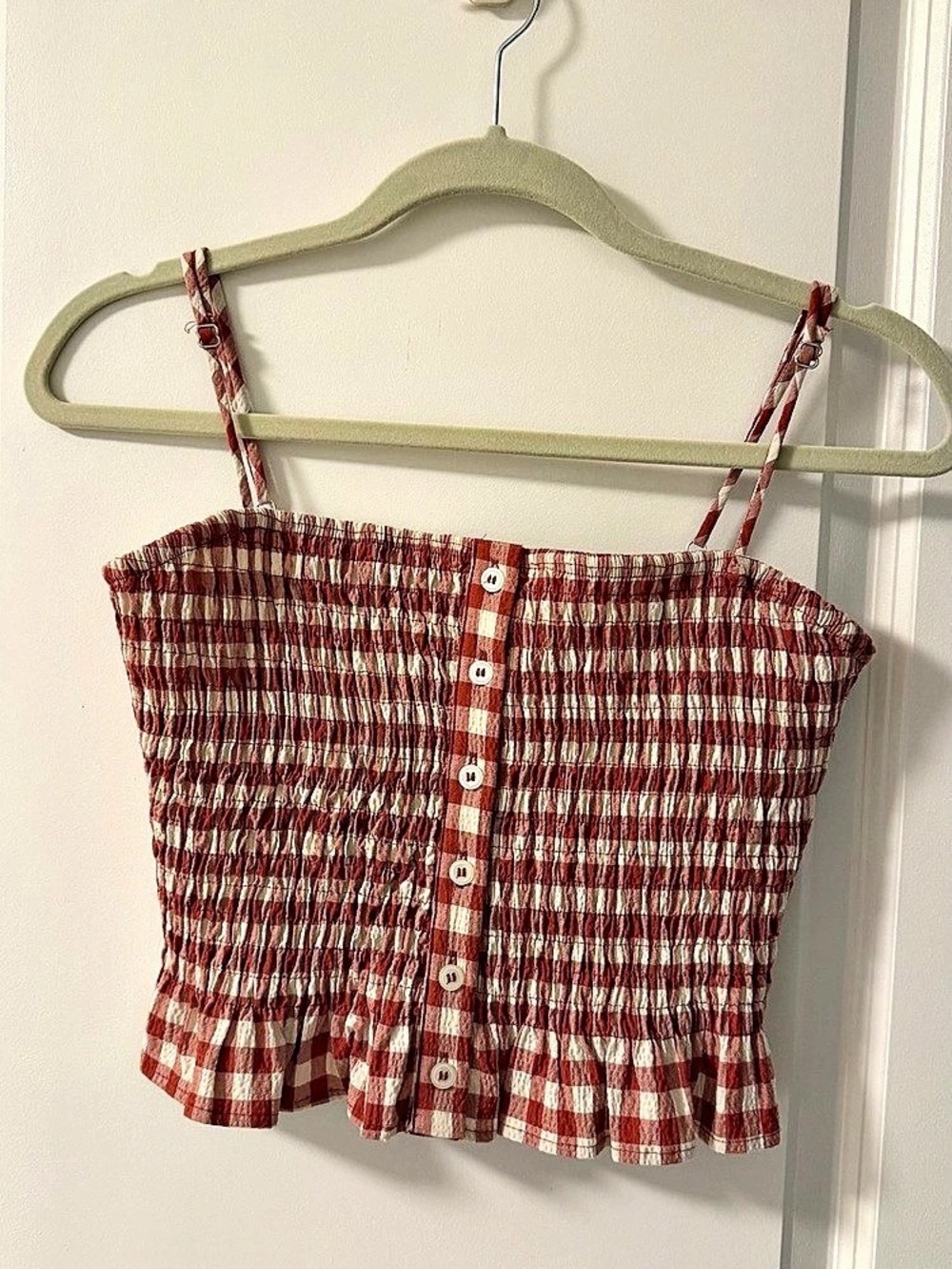 Zara Gingham Cropped Top – XS - Like New